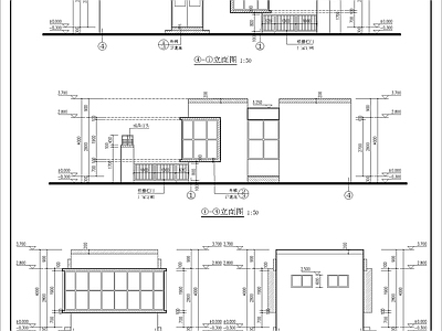 园区门卫节点 施工图 建筑通用节点