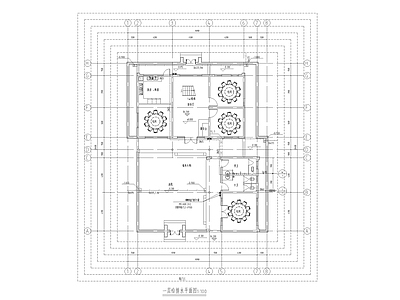 仿古中式民宿建筑给排水设计 施工图