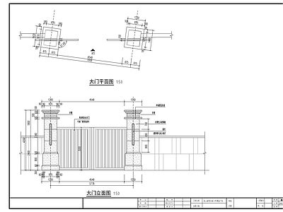 高档小区大门节点 施工图