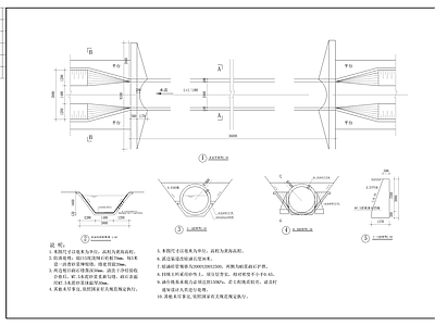 水渠及暗涵洞节点 施工图