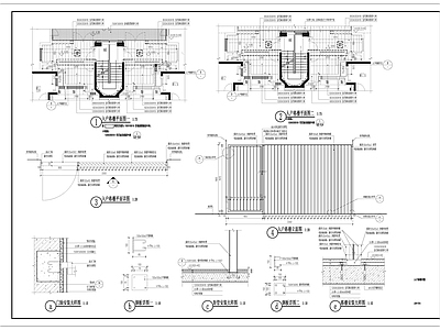 地产入户格栅详图 施工图