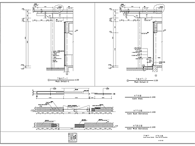 工厂门卫建筑节点 施工图 建筑通用节点