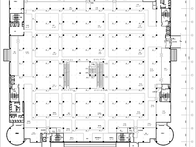 大型市场及商场建筑平面装修图