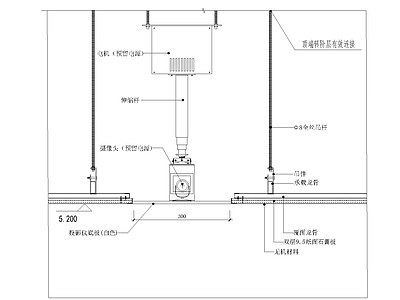 摄像头升降机石膏板节点 t3 施工图 213 竣工图