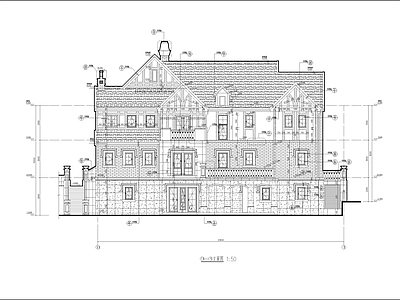 欧式别墅建筑 施工图