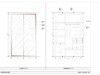 家装柜体节点 施工图 柜类