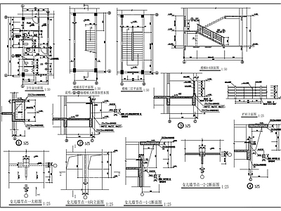 工业城规划建筑节点 施工图 建筑通用节点