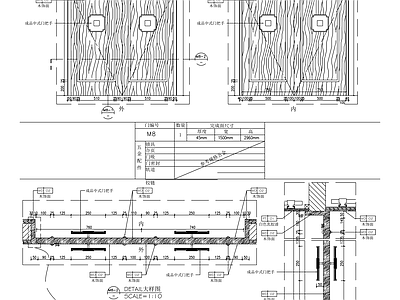 木饰面双开门节点图 施工图 通用节点