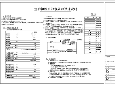 21米X50米标准游泳池平面恒温水池水处理图 施工图