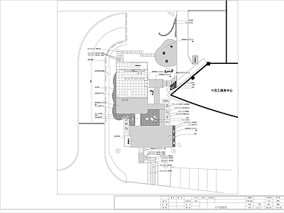 现代咖啡屋建筑 效果图 施工图