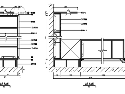 墙面家具节点 施工图 柜类
