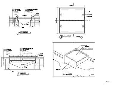市政钢井盖板节点 施工图