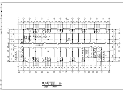 12层的学生宿舍建筑图 施工图