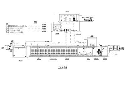 实验室废水处理设备流程图 施工图