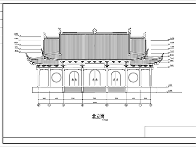 山门殿建筑 施工图