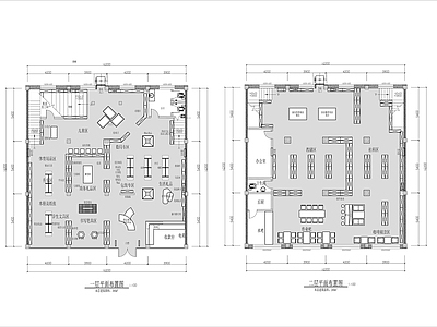 两层书店平面布局