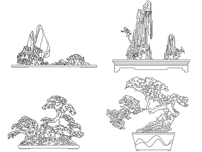 盆栽造景图库