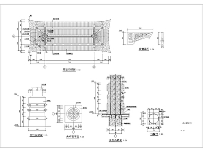 仿古门楼详图 施工图