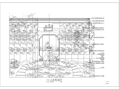 园林八角门节点 施工图 通用节点