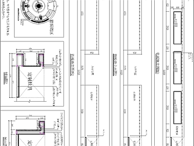 现代风格铁板烧操作台深化节点施工图