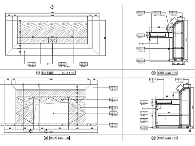 接待台详图 施工图 前台