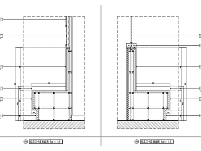 卡座坐凳节点 施工图 柜类