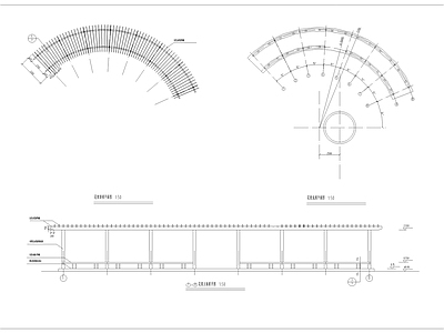 景观廊架大样 施工图