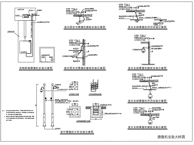摄像机安装大样图 施工图