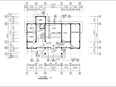 小型社区活动中心建筑 施工图