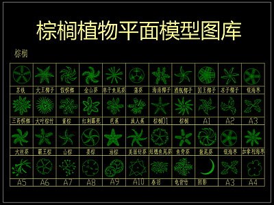 棕榈植物图库 施工图