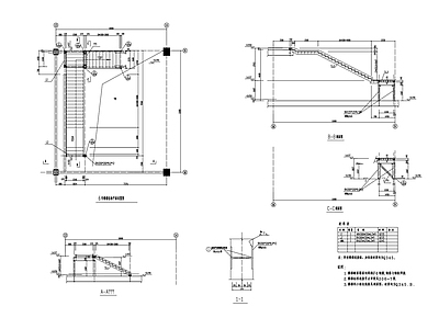 钢结构楼梯 施工图 节点