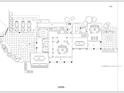 滨海大型地中海风格独栋别墅建筑 施工图