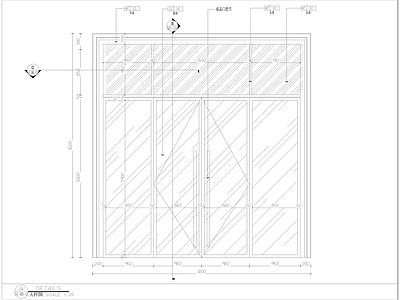 玻璃门大样 施工图 通用节点