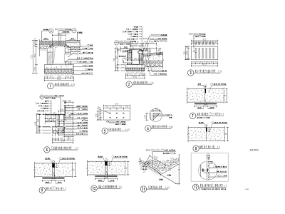 小区景观铺装断面节点 施工图