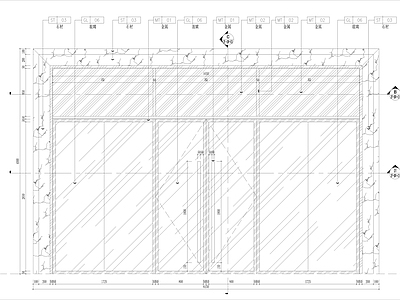 玻璃大门节点 施工图 通用节点
