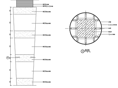 室内柱子施工节点 施工图