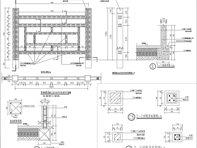 仿木栏杆节点 施工图
