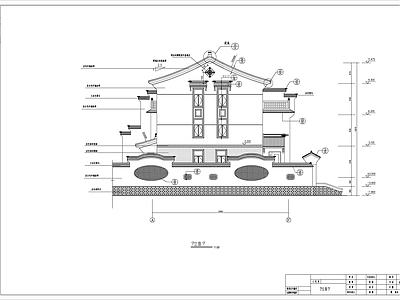 某中式高档仿古别墅建筑 施工图