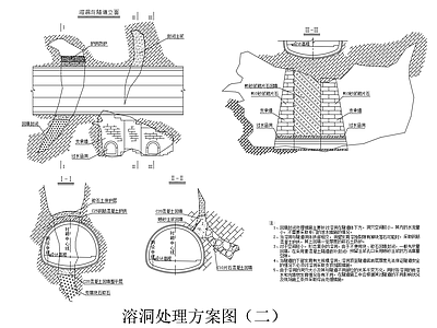 隧道溶洞处理方案图节点 施工图