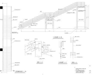 钢楼梯结构节点 施工图 节点
