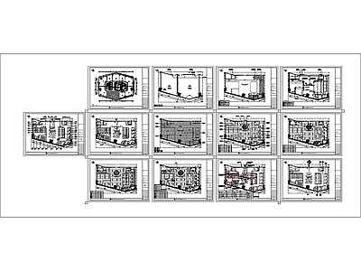 广东教育培训机构全套施工图纸室内 施工图