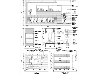 医院候诊区接待台室内工装 施工图