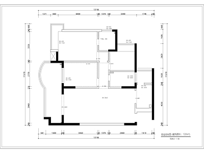 130m²大平层室内 施工图