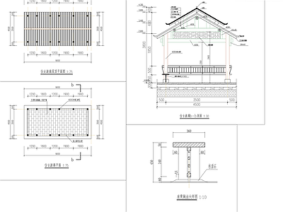 仿古廊亭 施工图