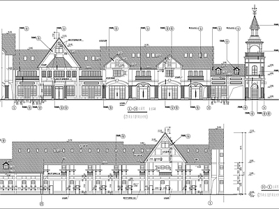 英式风格商业建筑图 施工图