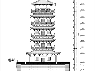 天一阁塔建建筑 施工图