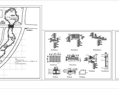 某公园曲溪 施工图 休闲景观