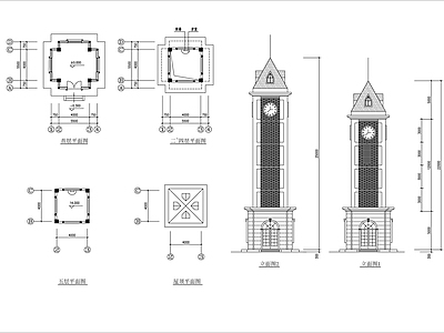 钟楼建筑图 施工图