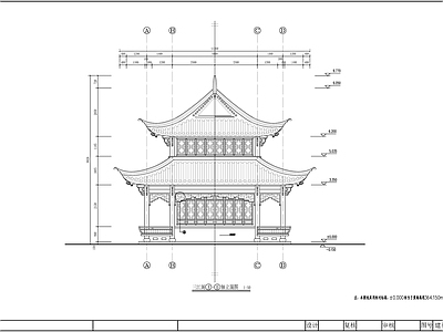 古建三江阁建筑 施工图