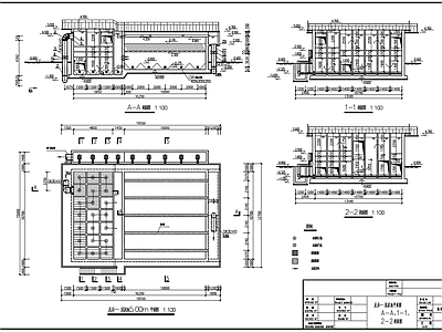 网格斜管反应沉淀池节点 施工图